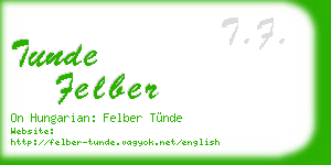 tunde felber business card