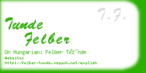 tunde felber business card